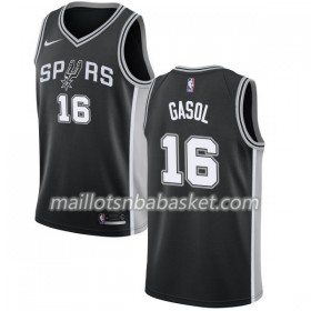 Maillot Homme San Antonio Spurs Pau Gasol 16 Nike 2017-18 Noir Swingman